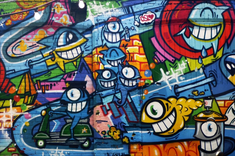 vandalism, street art, ominous, abstract, illustration, human representation, architecture, color Image, backgrounds, pattern, art and craft, bright, graffiti