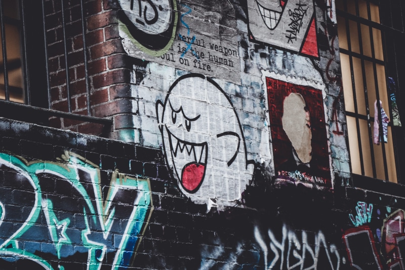 brick, western script, 5K, no people, brick wall, building exterior, creativity, street art, vandalism, architecture, wall - building feature, wall, mural