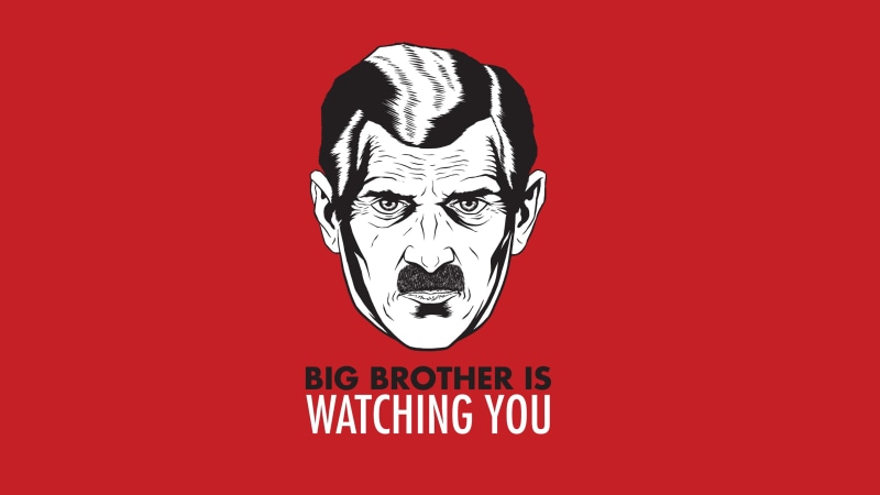 red background, face, Illuminati, big brother, 1080P