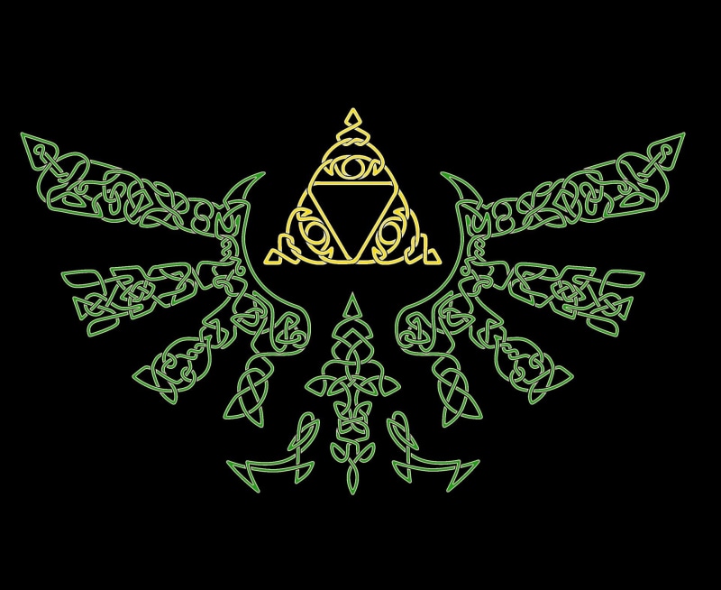 link, paganism, gallic, 1080P, celtic cross, white, green, textile, zelda, nature, barbarian, myth, north, crest, nordic, celtic, celts, hylian