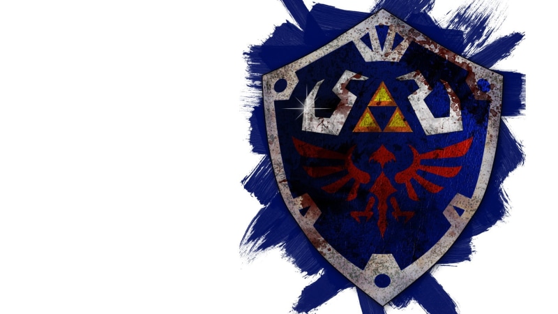 art and craft, The Legend of Zelda, white background, built structure, hylian crest, creativity, red, 1080P, copy space, shape, shield, winter, close-up