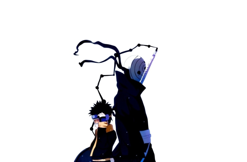 white background, manga, Tobi, anime, Uchiha Obito, 1080P, Naruto Shippuuden