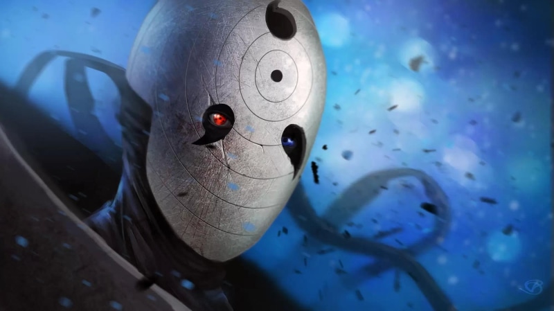 mask, blue, no people, animal, marine, Sharingan, 1080P, animal wildlife, Tobi, obito, close-up, sea, sea life, one animal, nature, fish, outdoors, undersea