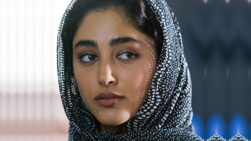 women, scarf, brunette, 1080P, dark eyes, face, Golshifteh Farahani