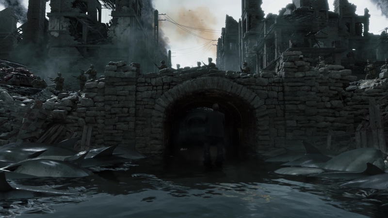 4k, screenshot, Mads Mikkelsen, concrete, Death Stranding, daytime, buildings, Hideo Kojima, brown, 4K, E3 2017, tunnel