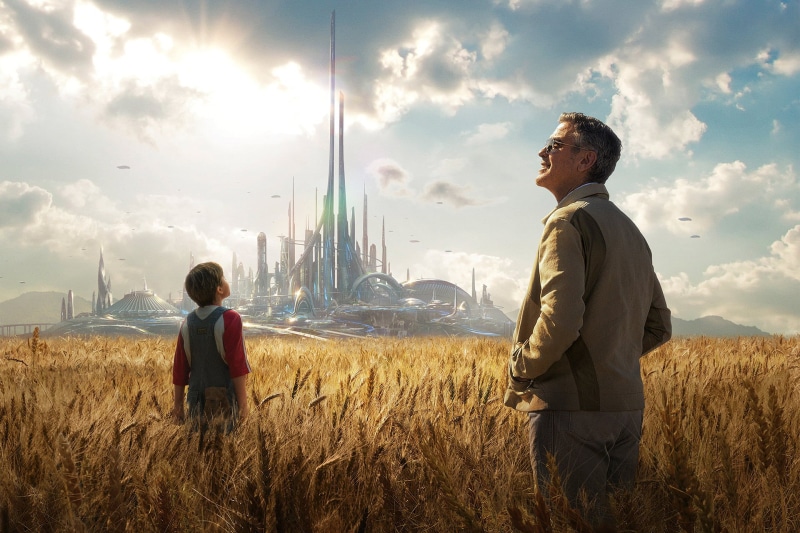 land, still, the rays of the sun, Future earth, nature, 1080P, George Clooney, men, agriculture, landscape, crop, males, the city, ears, cloud - sky, togetherness