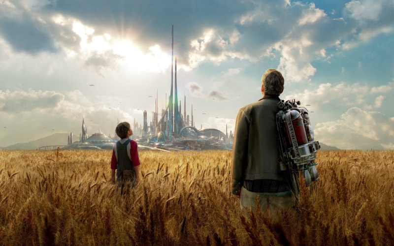 men, 2K, george clooney, movie, children, george, clooney, 2560x1600, yellow, field, yellow field, tomorrowland