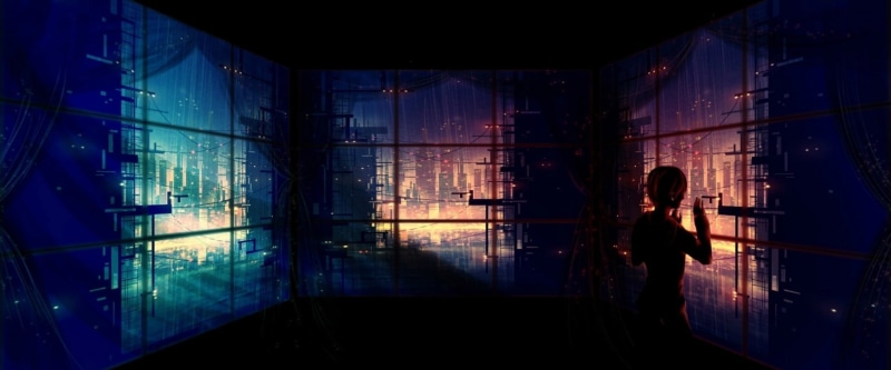 architecture, motion, full length, science fiction, performance, shadow, one person, standing, indoors, nightlife, dancing, railing, arts culture and entertainment