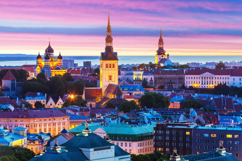 city, church, prague, blue, spire, tourism, old, night city, medieval, the past, dusk, downtown District, cultures, illuminated, urban Scene, panorama