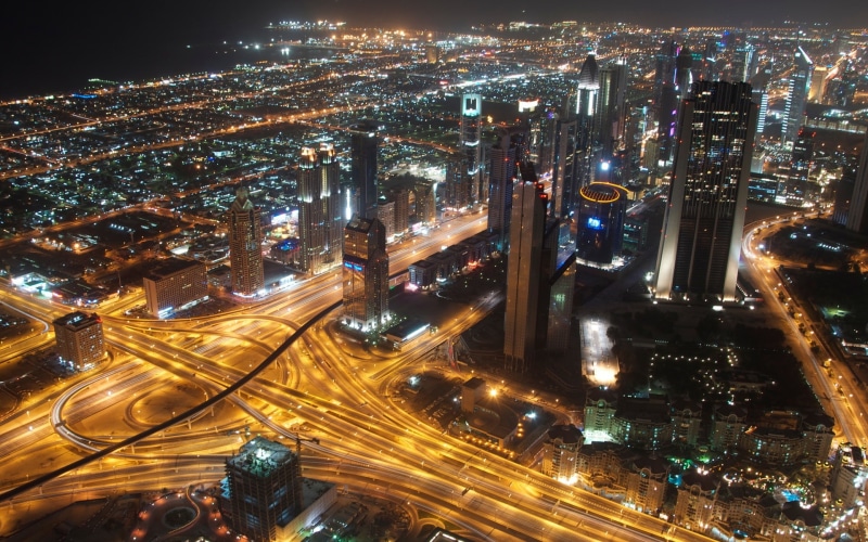 Dubai, City, Metropolis, 1080P, Skyscrapers, Arab, Emirates, Lights, United