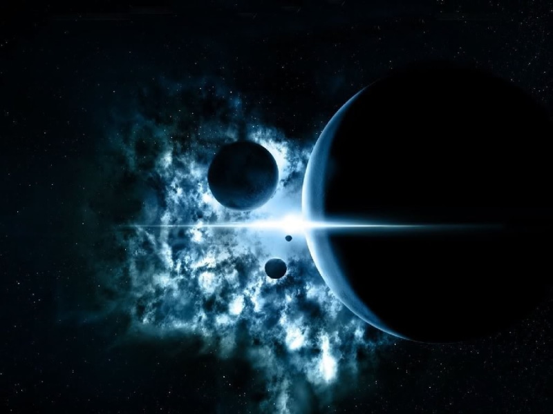 480P, dark, cool space, cool, floating, space, planet, light