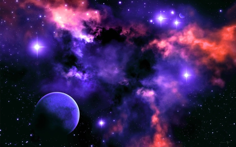 Space, 1080P, Planet, Stars, Colors, Nebula, Light