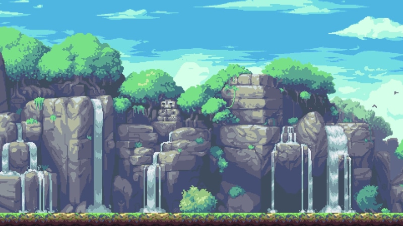 8bit, PXL, Rock, Graphics, 1080P, Mountains, Pixels, 16bit
