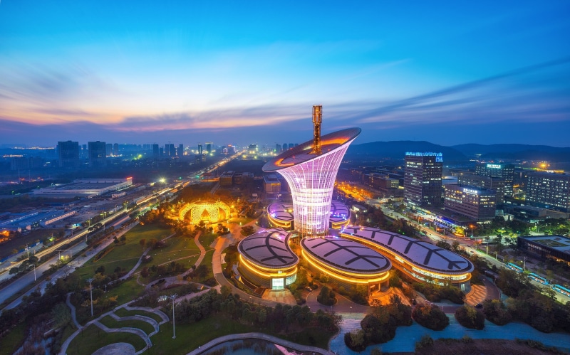 cityscape, gray, high angle view, 1080P, wuhan science and technology the future city, photography, travel destinations, cloud - sky, concrete, skyscraper