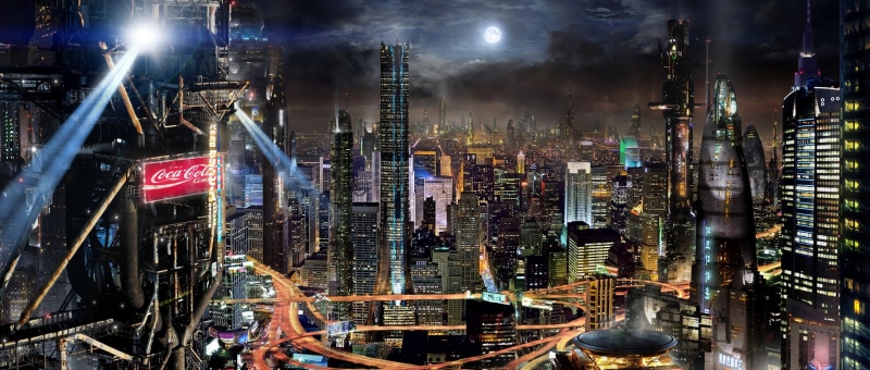 shanghai, tourism, built Structure, fantasy, Coca-Cola, City, futurism, sky, building, urban Scene, neon Light, famous Place, modern, office building exterior