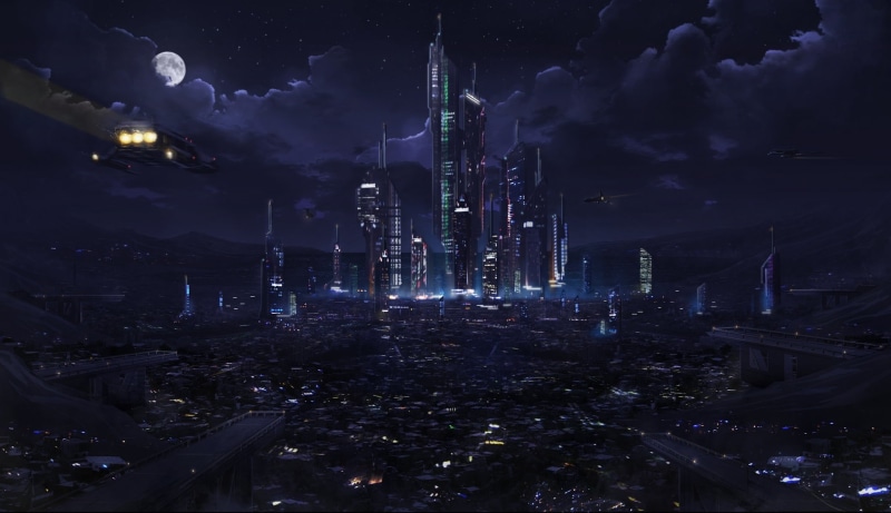 street, future, blue, dark, clouds, sky, downtown District, tall - High, river, office Building, china - East Asia, lights, office building exterior, panoramic