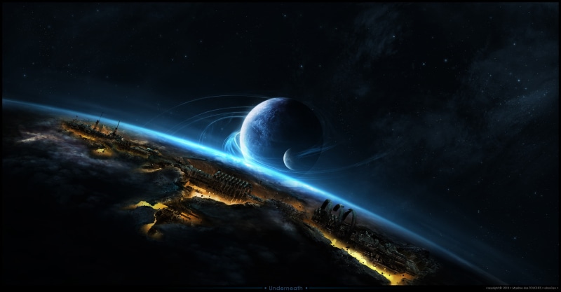 Colony, planets, cities, stars, Future, 2K