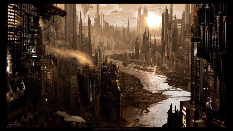 science, fiction, of, 1080P, abandoned, Future, cities, ruins, art, city, Futuristic, digital, the, artwork, drawings, fantasy