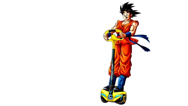 hoverboard, Dragon Ball, Dragon Ball Super, Son Goku, artwork, simple background, 1080P