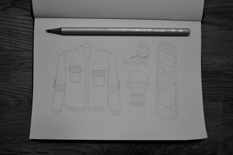 table, no people, wood - material, drawing - art product, drawing - activity, hoverboard, directly above, pencil, pencil drawing, creativity, close-up