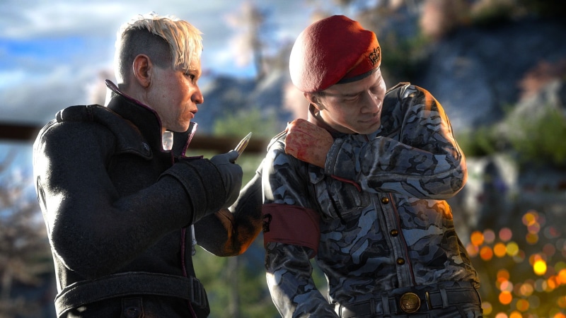 outdoors, Far Cry 4, togetherness, screen shot, men, two people, redhead, day, sky, plant, clothing, people, 1080P, mature men, video games, couple - relationship