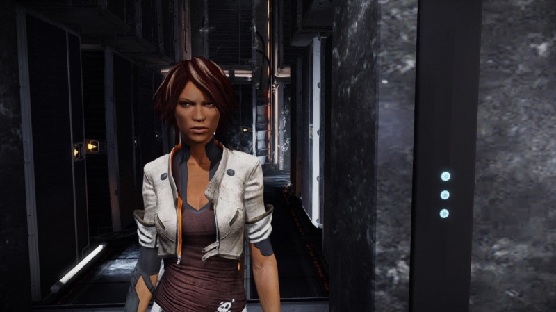 beautiful woman, standing, Nilin, waist up, businesswoman, front view, beauty, business person, portrait, business, video games, looking, 720P, real people