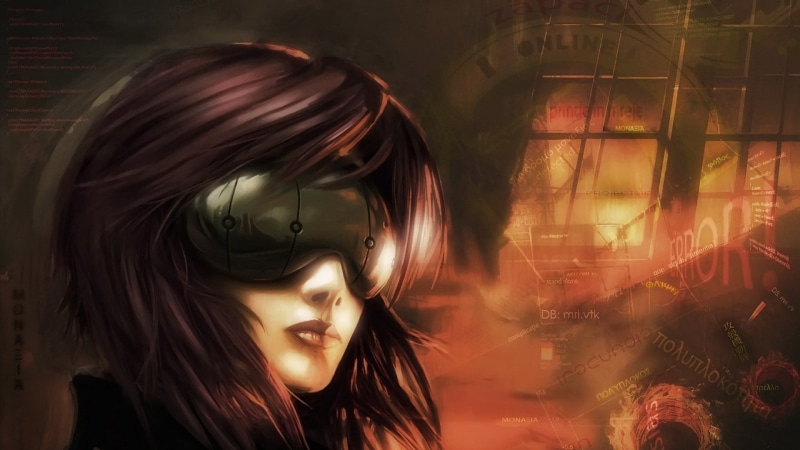 ghost, motoko kusanagi, 1080P, cyberpunk, kusanagi, shell, futuristic, ghost in the shell, motoko