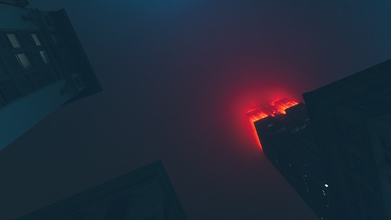 city, city life, illuminated, sky, New York City, 1080P, silhouette, nature, mist, no people, architecture, lights, outdoors, building, night, built structure