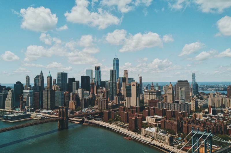USA, 2K, water, residential district, building exterior, cloud - sky, New York City, skyscraper, tall - high, cityscape, landscape, Manhattan, modern