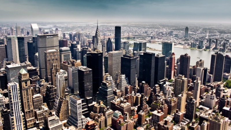 high, architecture, crowd, high angle view, sky, cityscape, building, urban skyline, financial district, skyscraper, building exterior, outdoors, built structure