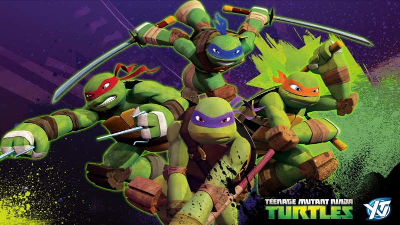 outdoors, human representation, multi colored, growth, astronaut, teenage mutant ninja turtles, day, backgrounds, sunlight, illustration, close-up, tmnt