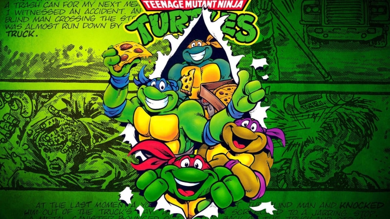 comic, teenage mutant ninja turtles, TMNT, Rafael, turtles, pizza, Michelangelo, Donatello, Leonardo, 1080P