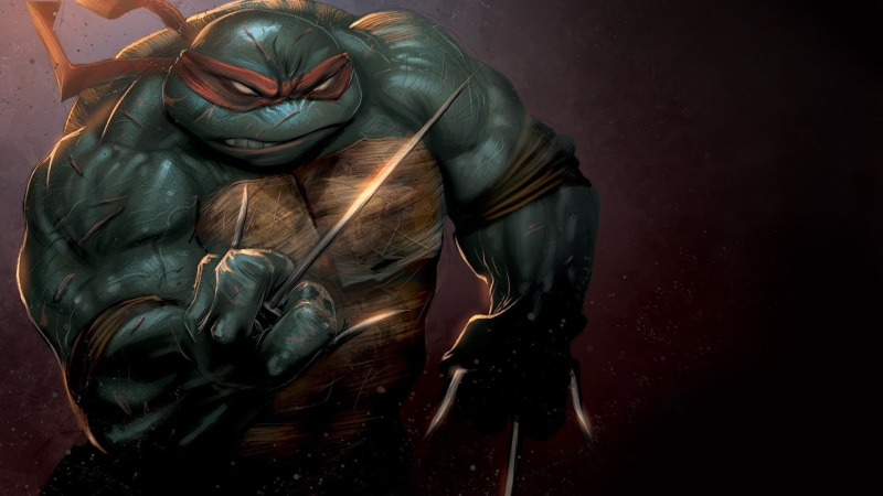 1080P, mask - disguise, mask, indoors, tmnt, black background, angelo, michael, studio shot, disguise, illustration, close-up, art and craft, representation