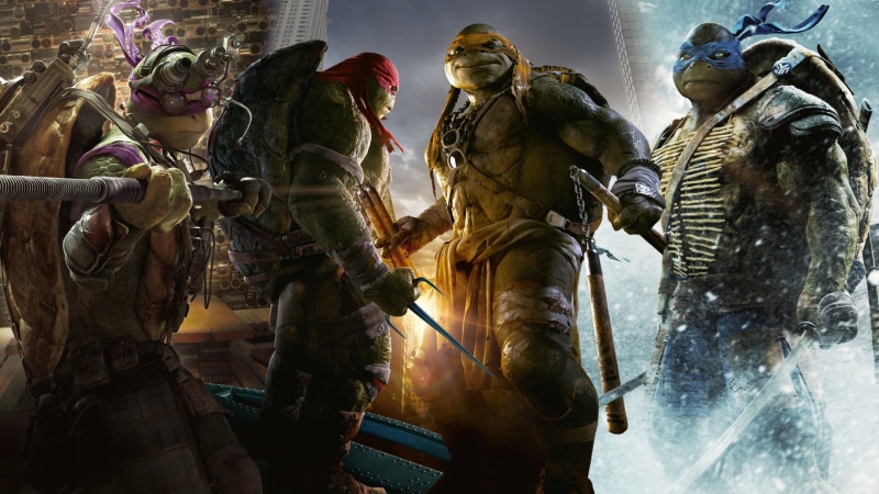 Michelangelo, conflict, body Armor, Donatello, hydrogen Bomb, Nickelodeon, Aliens, group of people, The film, New Teenage Mutant Ninja Turtles, aggression
