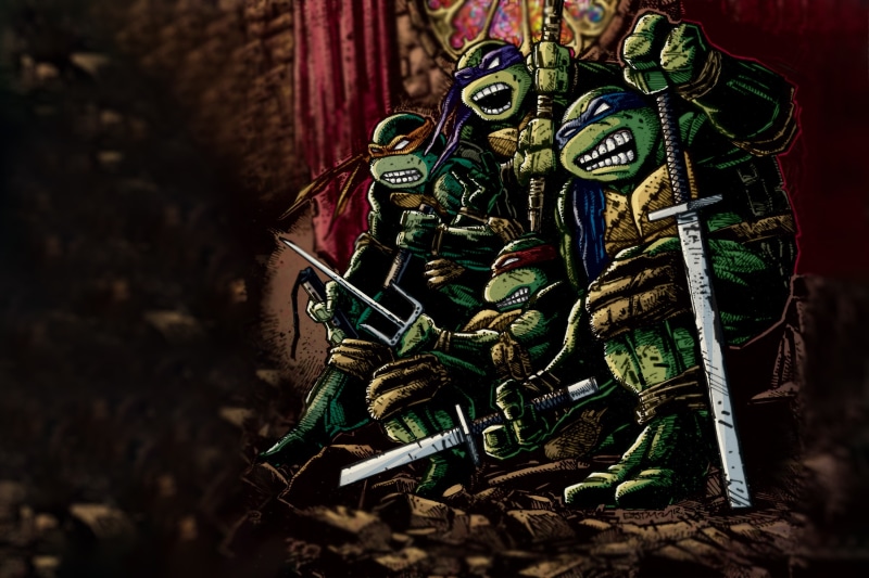 rafael, teenage mutant ninja turtles, 2K, comix, TMNT, leonardo, michelangelo, donatello