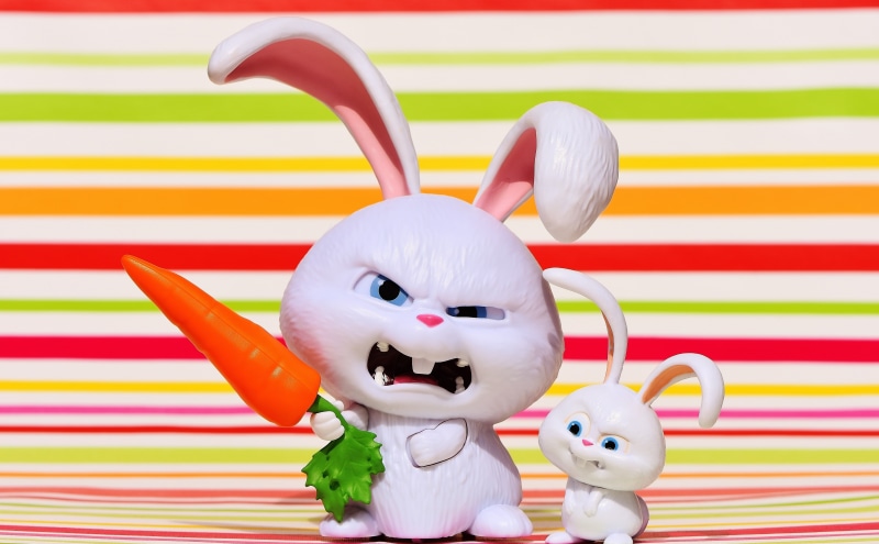 Character, holiday, easter egg, white color, indoors, Snowball, celebration, 5K, secret, life, carrot, mammal, easter bunny, art and craft, no people