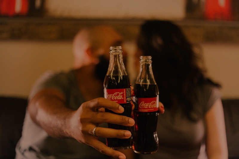 close, coke, focus on foreground, soda, focus, beer, drink, 5K, bottles, pint glass, togetherness, adult, bar - drink establishment, friendship, container