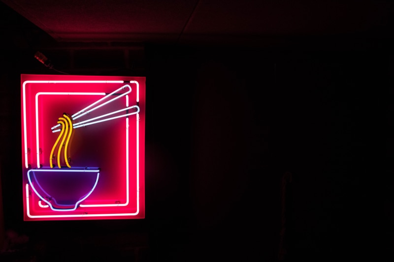 kindergarten, lighting equipment, stage, red, illuminated, motel, inn, noodles, logo, glowing, information sign, food and drink, information, communication