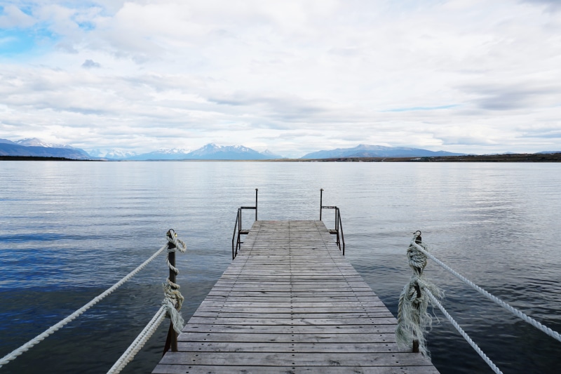 person, wooden, idyllic, direction, patagonia, nature, railing, lake, port, wood paneling, building, path, beauty in nature, outdoors, back, dock, waterfront