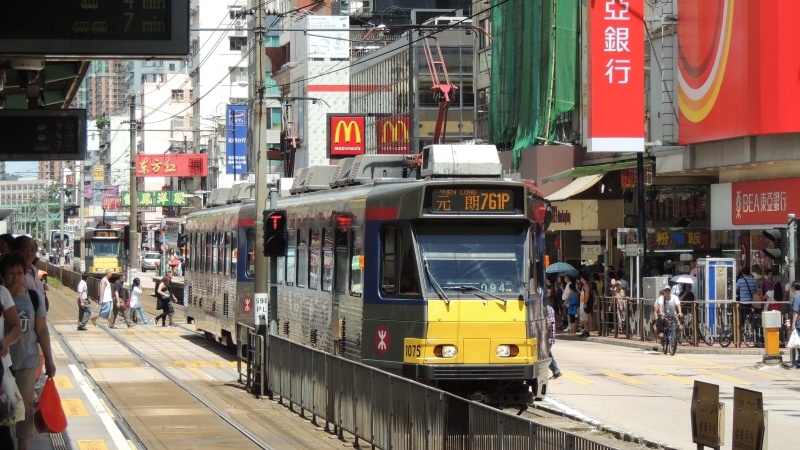 city, beside, 4K, real people, underground, traffic, incidental people, grey, transport, structures, kong, light, hk, public, transit, train, building exterior