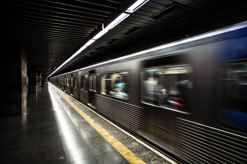 long exposure, train station, railroad station, architecture, platform, train, fast, transportation, track, blurred motion, blur, lights, indoors, leaving