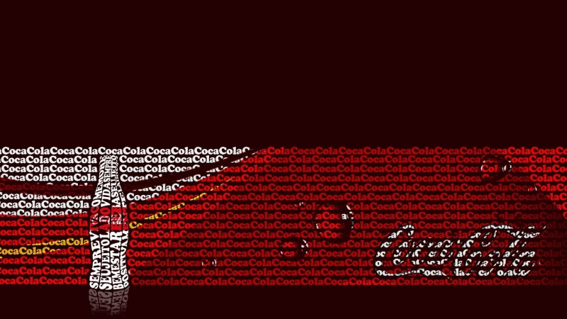 repetition, Coca-Cola, still life, close-up, red, no people, creativity, pattern, communication, craft, copy space, art and craft, artwork, western script