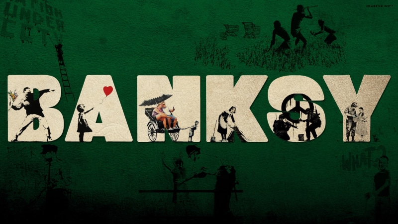 digital/artwork, hd, banksy, green, graffiti, 1080P