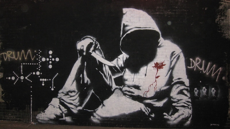 graffiti, banksy, 1080P, digital/artwork, hd