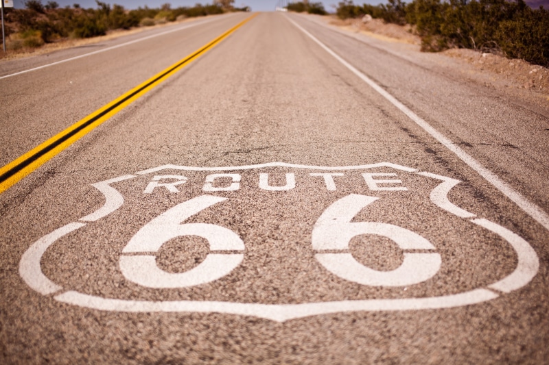 road, road trip, painted, sign, road marking, travel, route 66, dividing line, asphalt, symbol, holiday, lonely, diminishing perspective, close-up, vanishing point