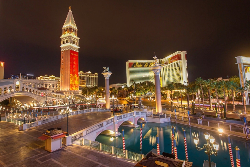 1080P, bridge, lights, the sky, Las Vegas, USA, night, channel, Venice, vegas, casino, las, tower, home