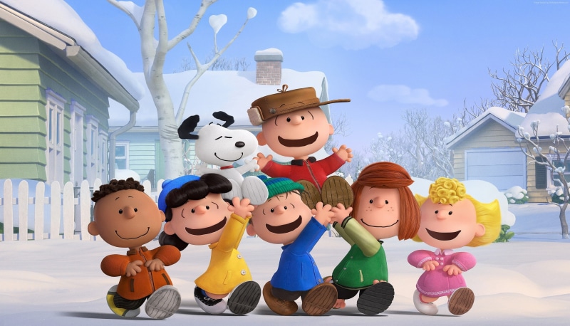 2K, Charlie Brown, winter, friends, The Peanuts Movie, Snoopy