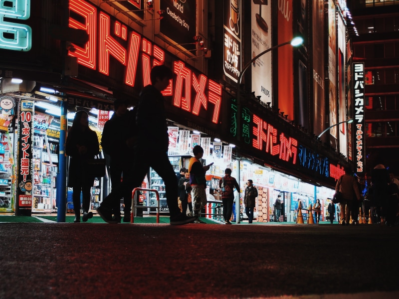 cyberpunk, times Square - Manhattan, tokyo, buildings, new York City, business, evening, travel Destinations, crowd, store, built Structure, building Exterior