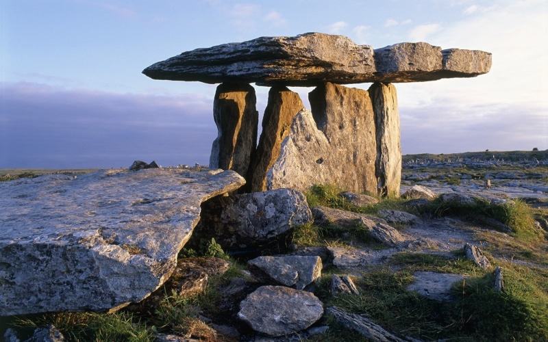 Ireland, brown, no people, landscape, non-urban scene, cloud - sky, rock - object, day, beauty in nature, tranquility, rock formation, solid, wooden, land