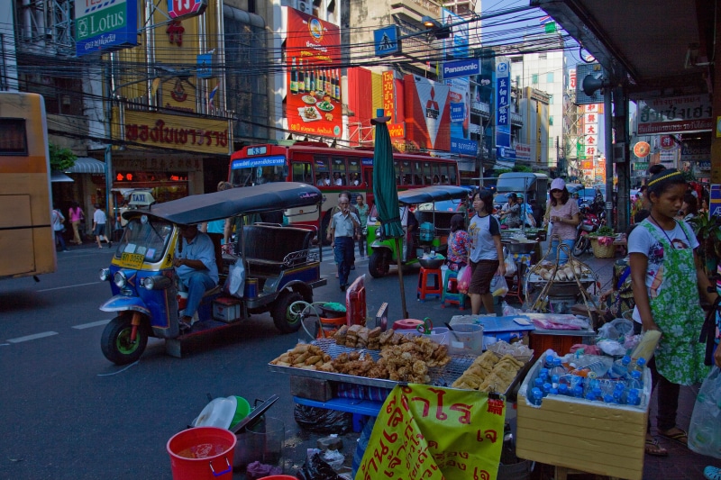 photo, asia, urban, district, transportation, Bangkok, food, market Vendor, editorial, street, street food, incidental people, architecture, outdoors, Thailand